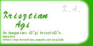 krisztian agi business card